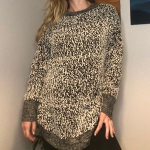 Super soft white and black knit sweater